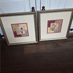 Gold Framed Floral Art Prints